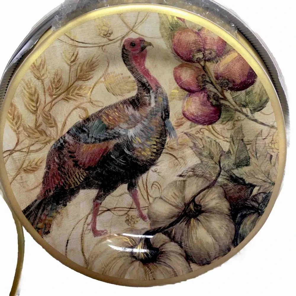 Pottery Barn Fresco Birds Turkey Thanksgivings‎ Salad Dessert Plates Set OF 4